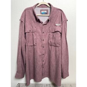 Magellan Outdoors Fishing Shirt 3XL Mens Long Sleeve Button Up Moisture Wicking